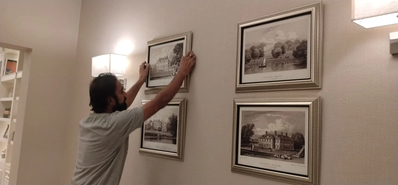 Painting mount on wall by smart hands's handyman